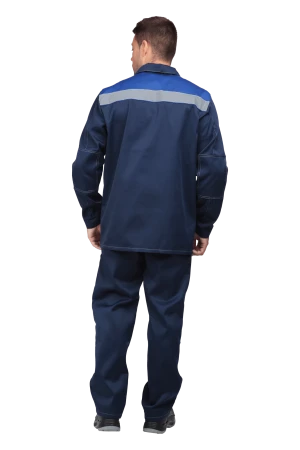 Костюм ПРОФИ летний, т/синий-василёк (Куртка+брюки) Кос 033