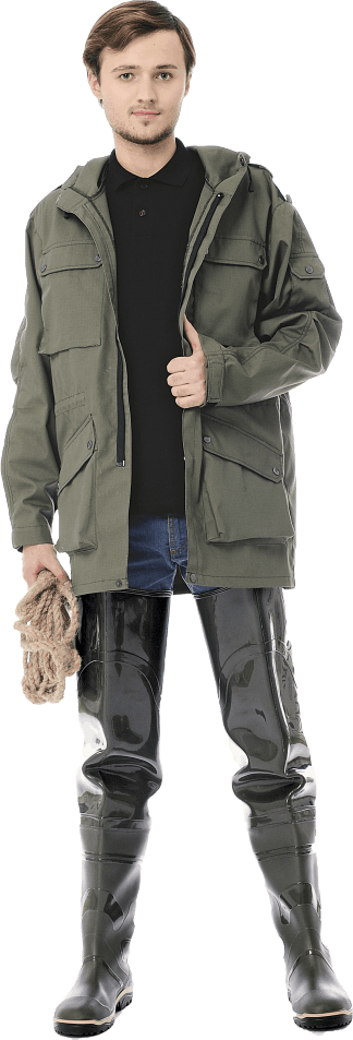 Сапоги рыбацкие ПВХ, (арт.167-02/ 5-919-G01) h-90 Сап 013