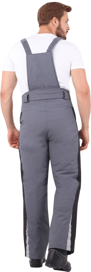 Брюки мужские ХАЙ-ТЕК от пониженных температур воздуха и ветра, механических воздействий и ОПЗ, серый/черный Брю 307