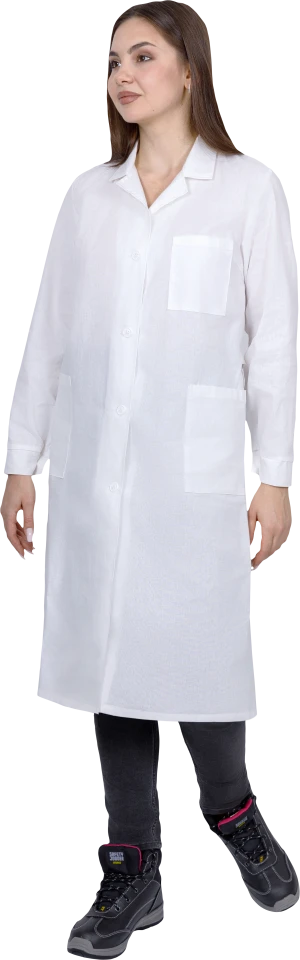 Халат БЯЗЬ женский от ОПЗ, белый Хал 002