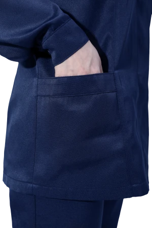 Костюм МАСТЕР ЛЮКС летний, т/синий-василек, женский (Куртка+брюки) Кос 794