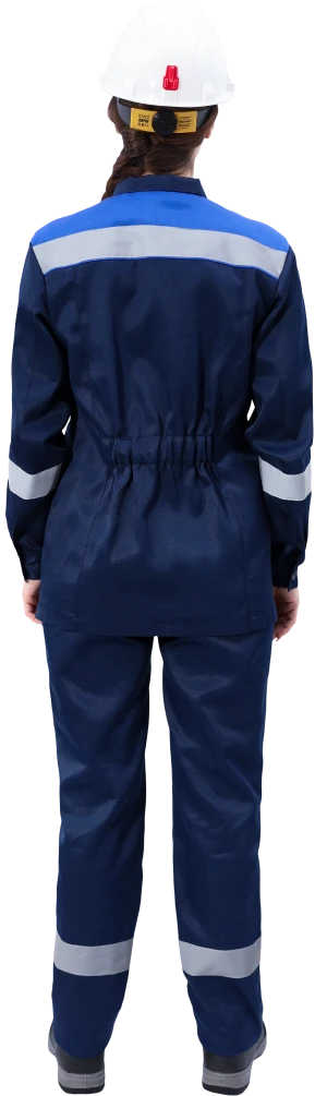 Костюм МАСТЕР ЛЮКС летний, т/синий-василек, женский (Куртка+брюки) Кос 794