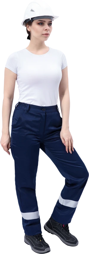 Костюм МАСТЕР ЛЮКС летний, т/синий-василек, женский (Куртка+брюки) Кос 794