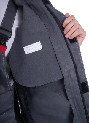 Костюм РОУД летний, серый-красный (Куртка+полукомбинезон) Кос 451