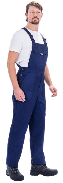 Костюм мужской ТЕХНИК 2 от механических воздействий и ОПЗ (куртка, полукомбинезон), темно-синий/серый Кос 099