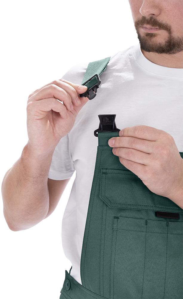 Костюм мужской ТЕХНИК 2 от механических воздействий и ОПЗ (куртка, полукомбинезон), темно-зелёный/черный