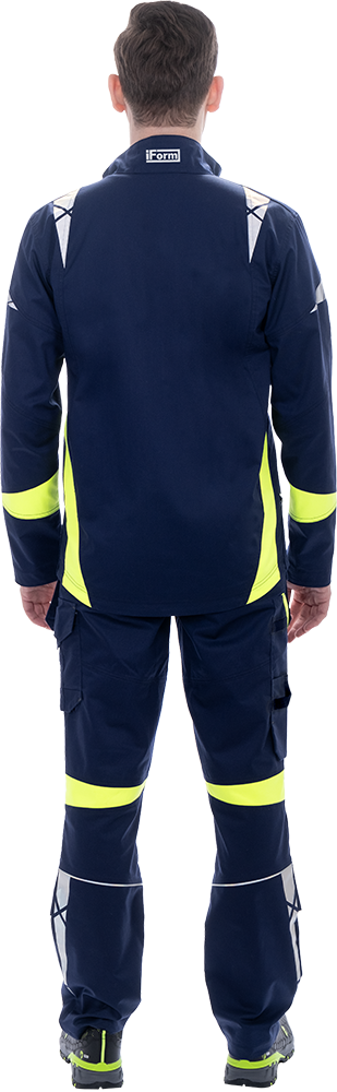 Куртка мужская ACTIVE FLEX / АКТИВ ФЛЕКС для защиты от механических воздействий и ОПЗ, т.синий-флуоресцентный желтый