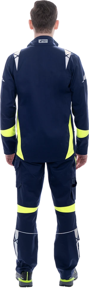 Куртка мужская ACTIVE FLEX / АКТИВ ФЛЕКС для защиты от механических воздействий и ОПЗ, т.синий-флуоресцентный желтый