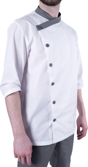 Костюм БИСТРО, белый-т/серый, мужской Кос 846