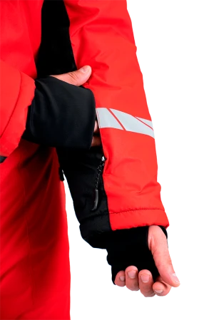 Комбинезон мужской ПИЛОТ от пониженных температур, механических воздействи и ОПЗ, цв. красный-черный