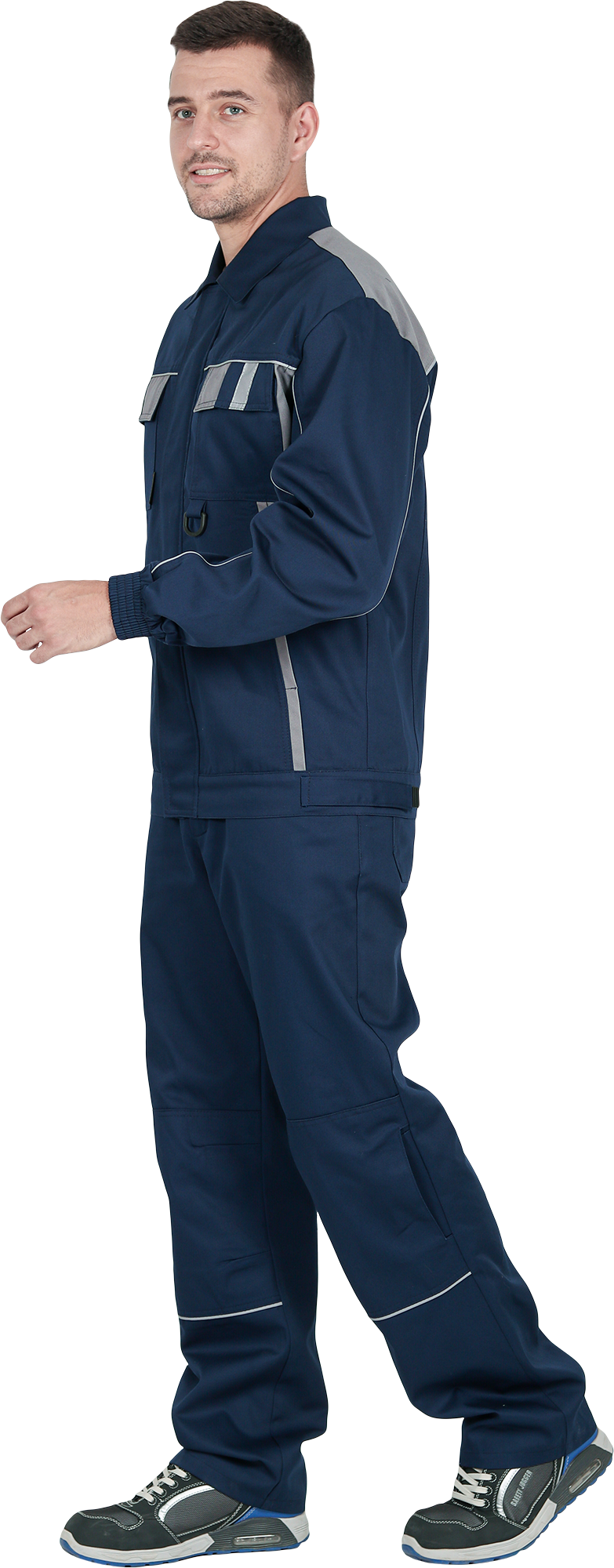 Костюм КОНФОРМ летний, т/синий-серый (Куртка+брюки) Кос 588
