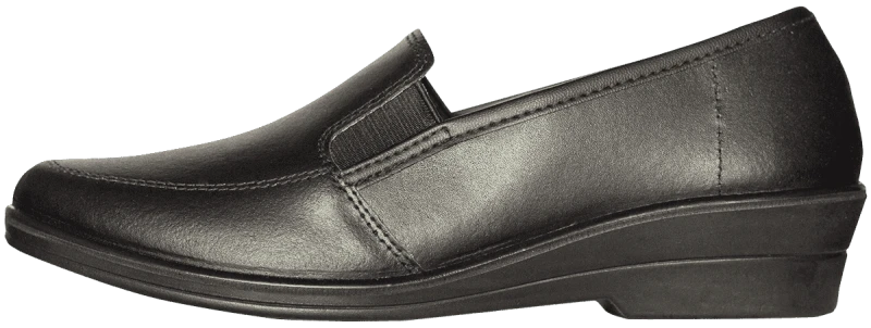 Туфли АЛМИ (67110-00101), женские, кожаные ПУ (черные) Туф 006
